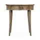 Round Bleached Walnut Side Table
