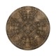 Round Bleached Walnut Side Table