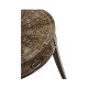 Round Bleached Walnut Side Table