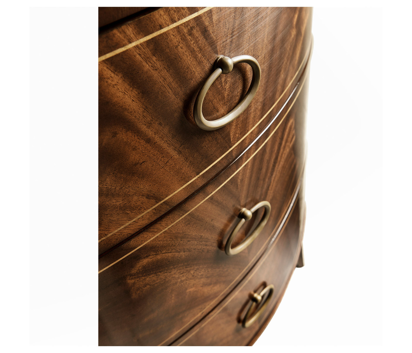 Biedermeier style mahogany demilune cabinet