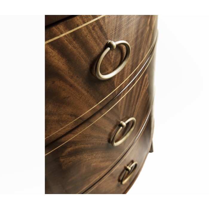 Biedermeier style mahogany demilune cabinet