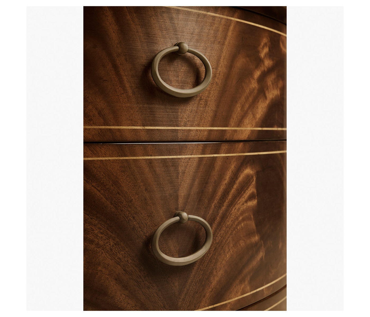 Biedermeier style mahogany demilune cabinet