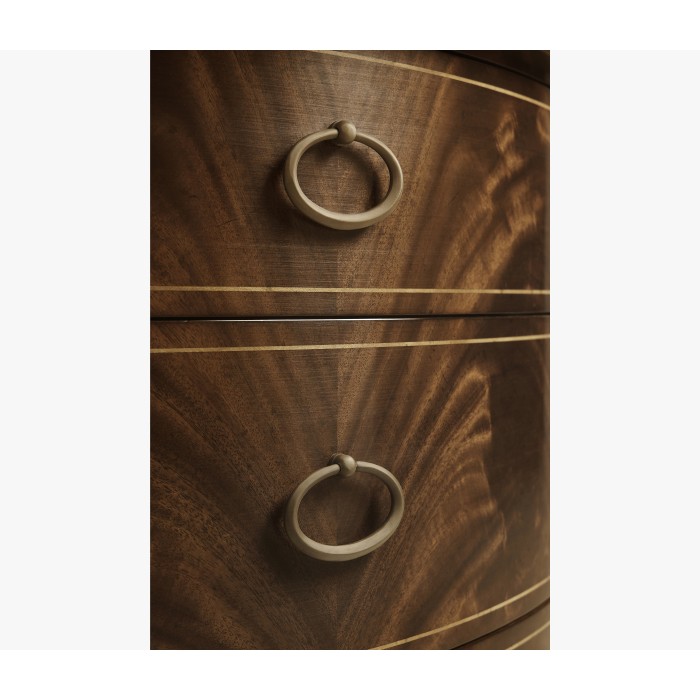 Biedermeier style mahogany demilune cabinet