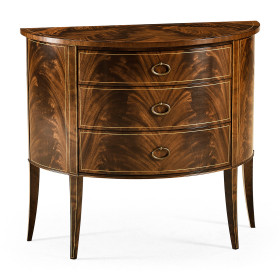 Biedermeier style mahogany demilune cabinet