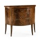 Biedermeier style mahogany demilune cabinet