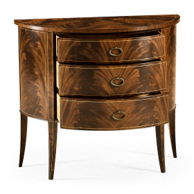 Biedermeier style mahogany demilune cabinet