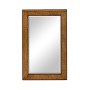Rectangular burl walnut veneer mirror