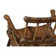 Rustic Dark Oak Country Arm Chair with A Dark Antique Chestnut Leather Seat