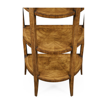 Biedermeier style walnut four-tier étagère (Walnut)