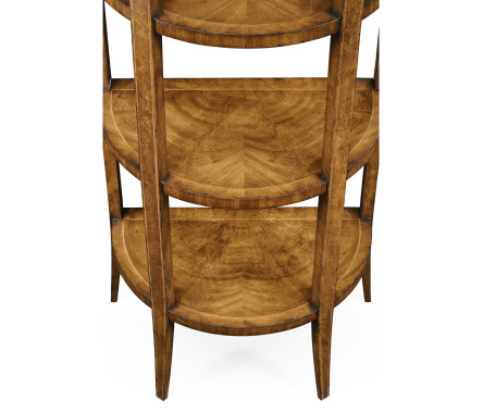 Biedermeier style walnut four-tier étagère (Walnut)