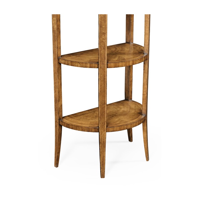 Biedermeier style walnut four-tier étagère (Walnut)