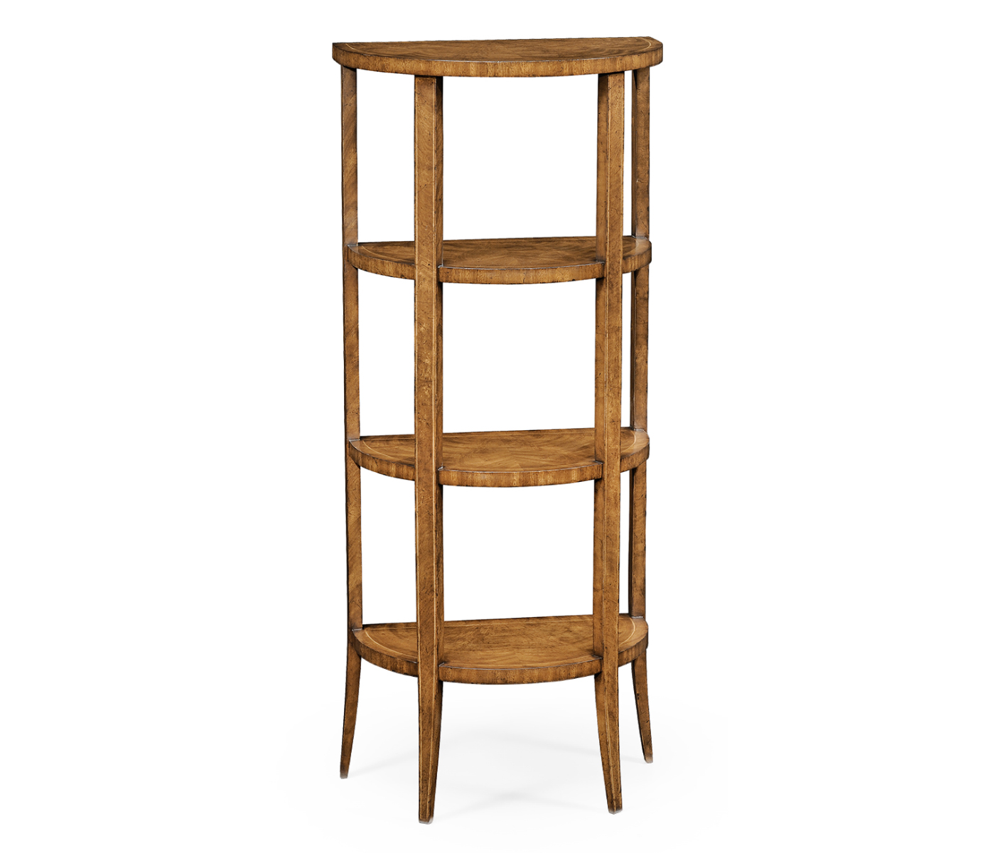 Biedermeier style walnut four-tier étagère (Walnut)