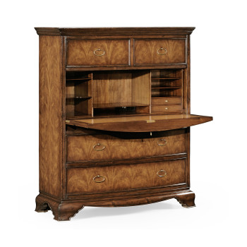 Walnut escritoire with false front