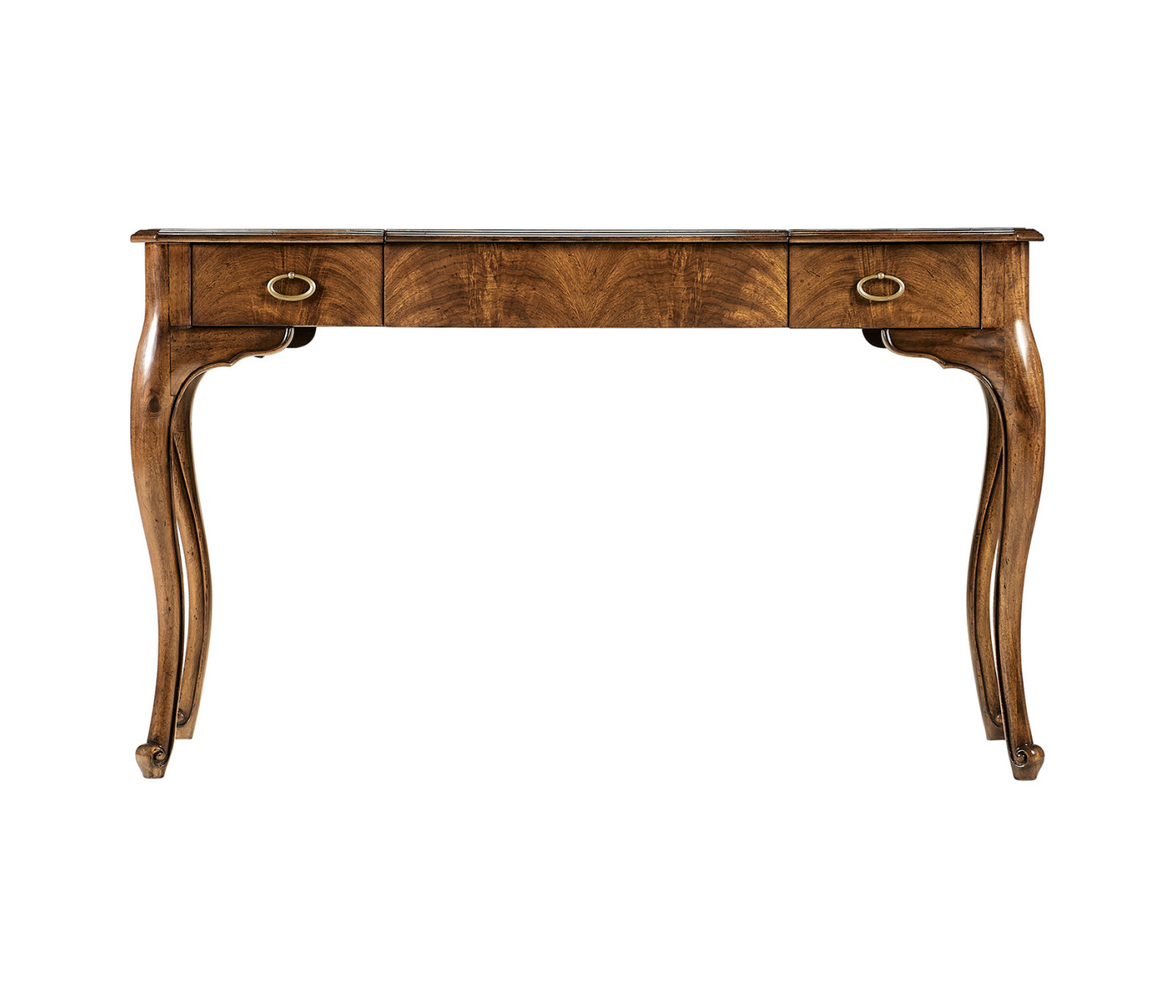 Dressing table with hinged mirror