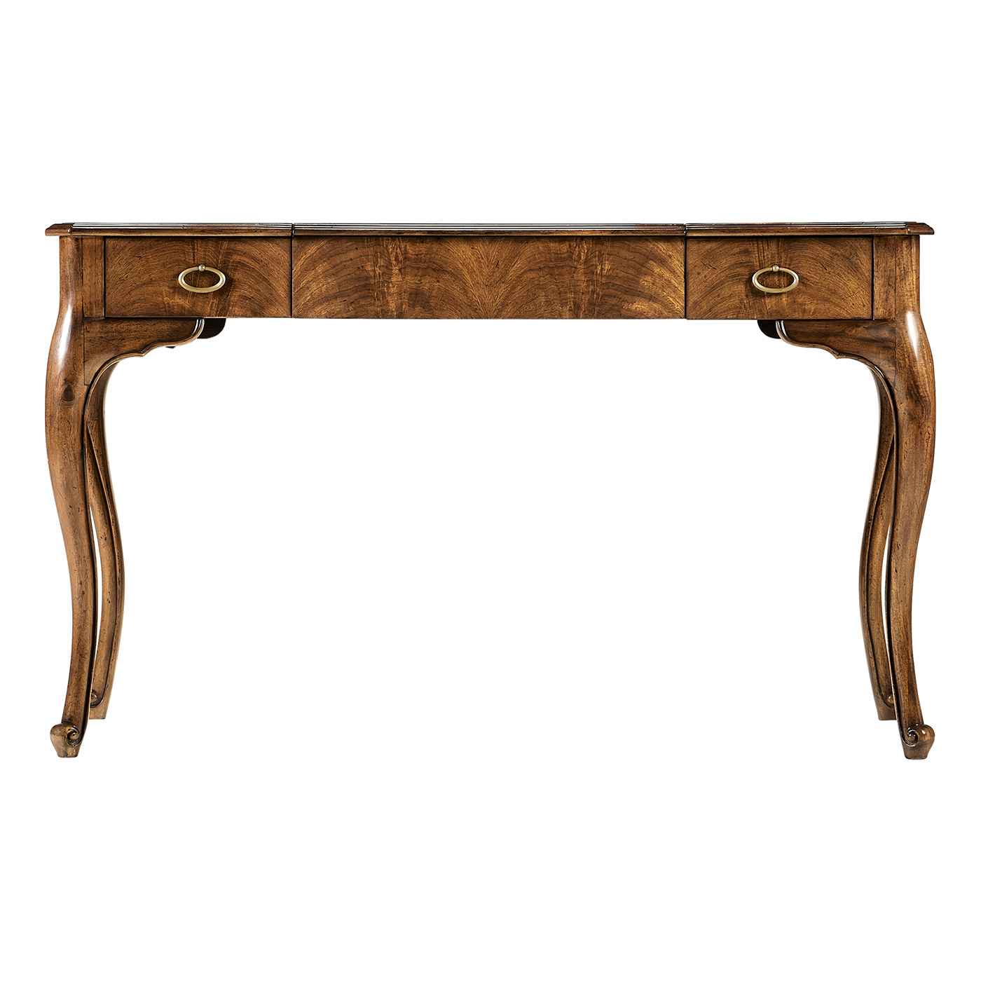 Dressing table with hinged mirror