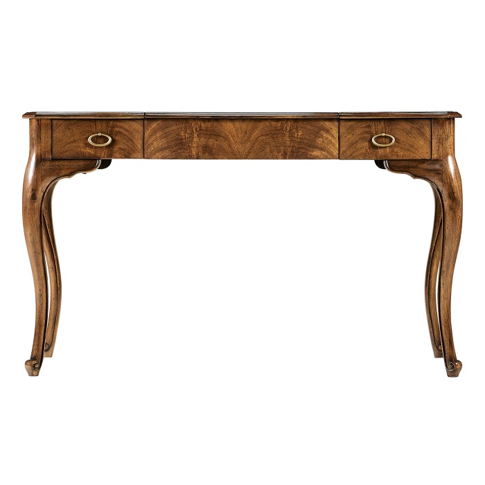 Dressing table with hinged mirror