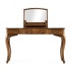 Dressing table with hinged mirror