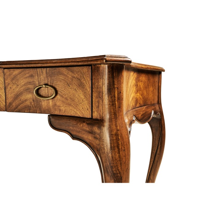 Dressing table with hinged mirror