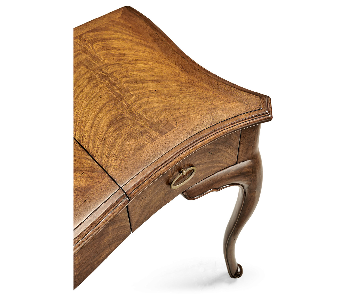 Dressing table with hinged mirror