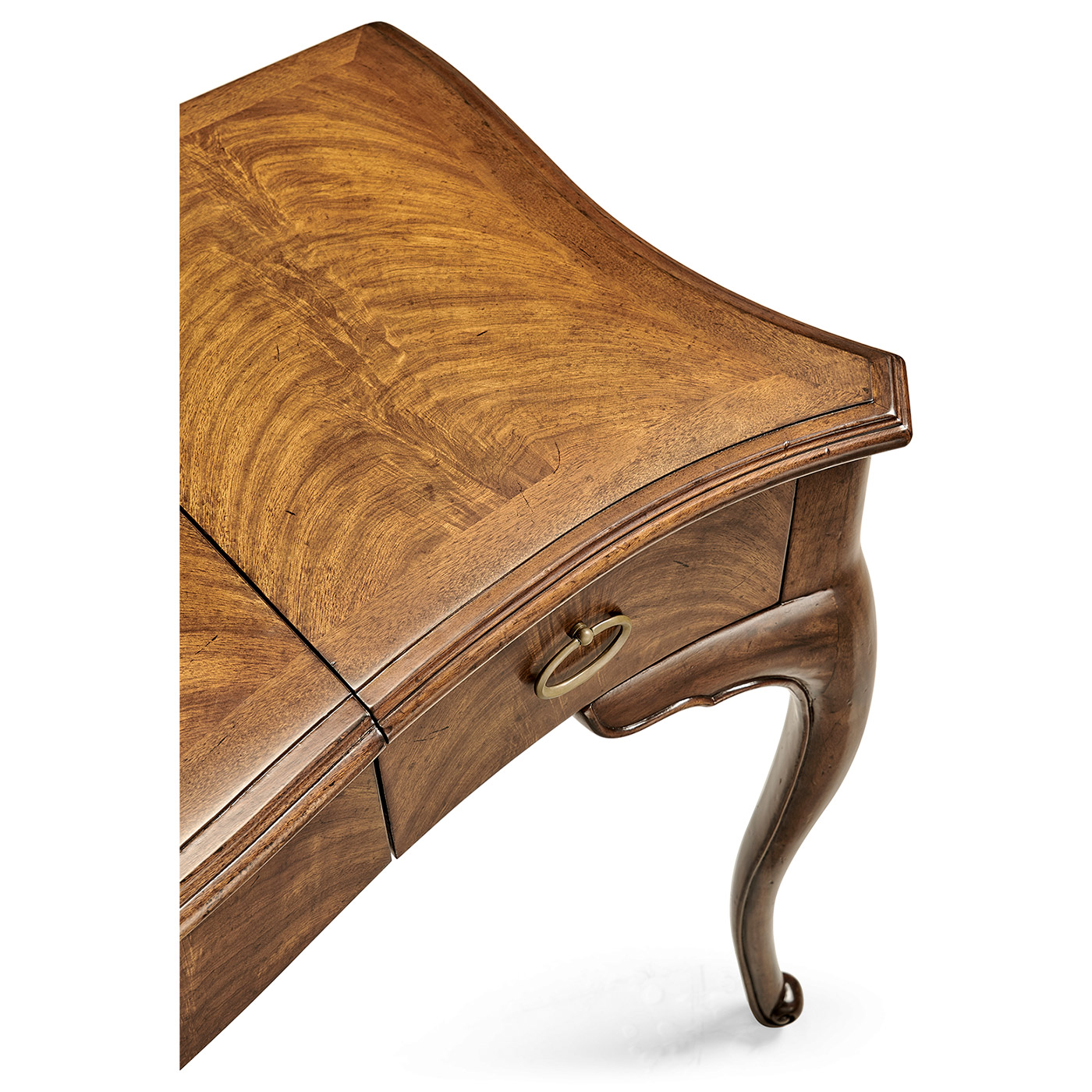 Dressing table with hinged mirror