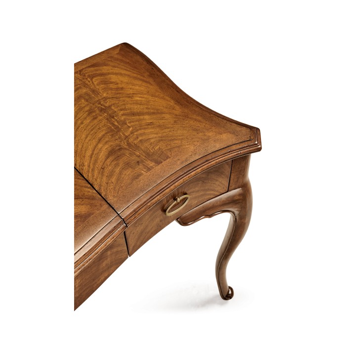 Dressing table with hinged mirror