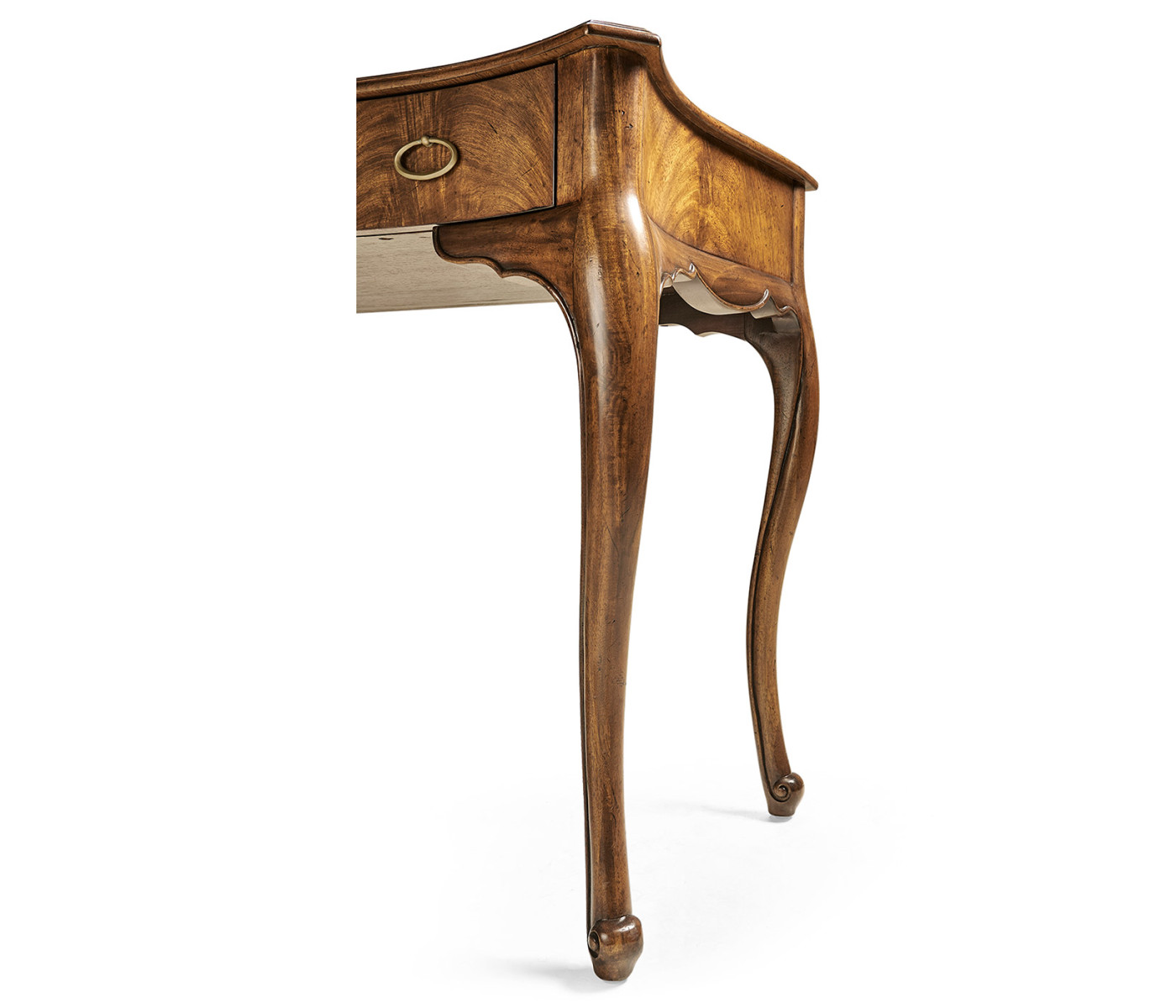 Dressing table with hinged mirror