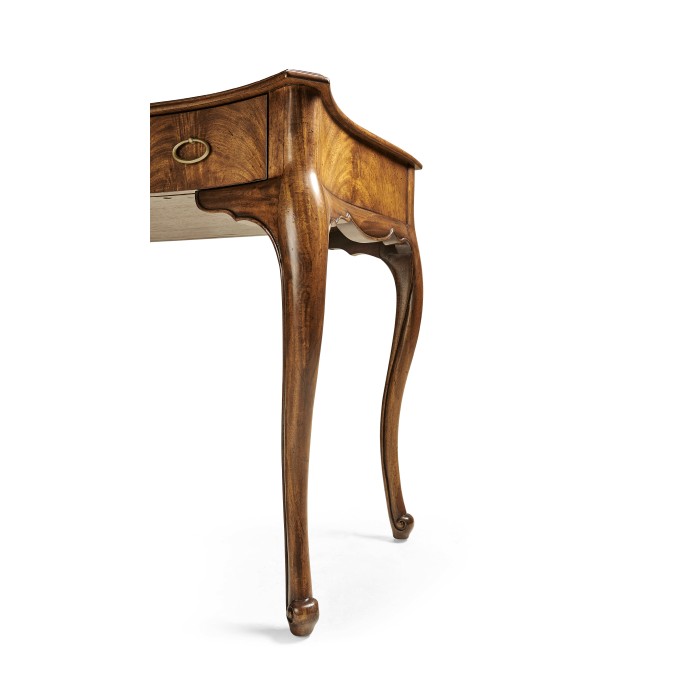 Dressing table with hinged mirror