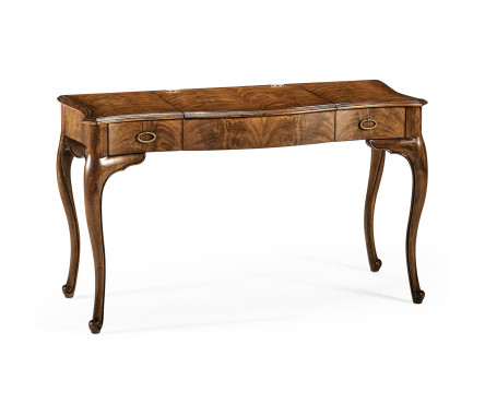 Dressing table with hinged mirror