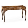 Dressing table with hinged mirror