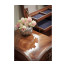 Dressing table with hinged mirror