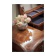 Dressing table with hinged mirror