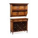 Hanging shelf with glass storage