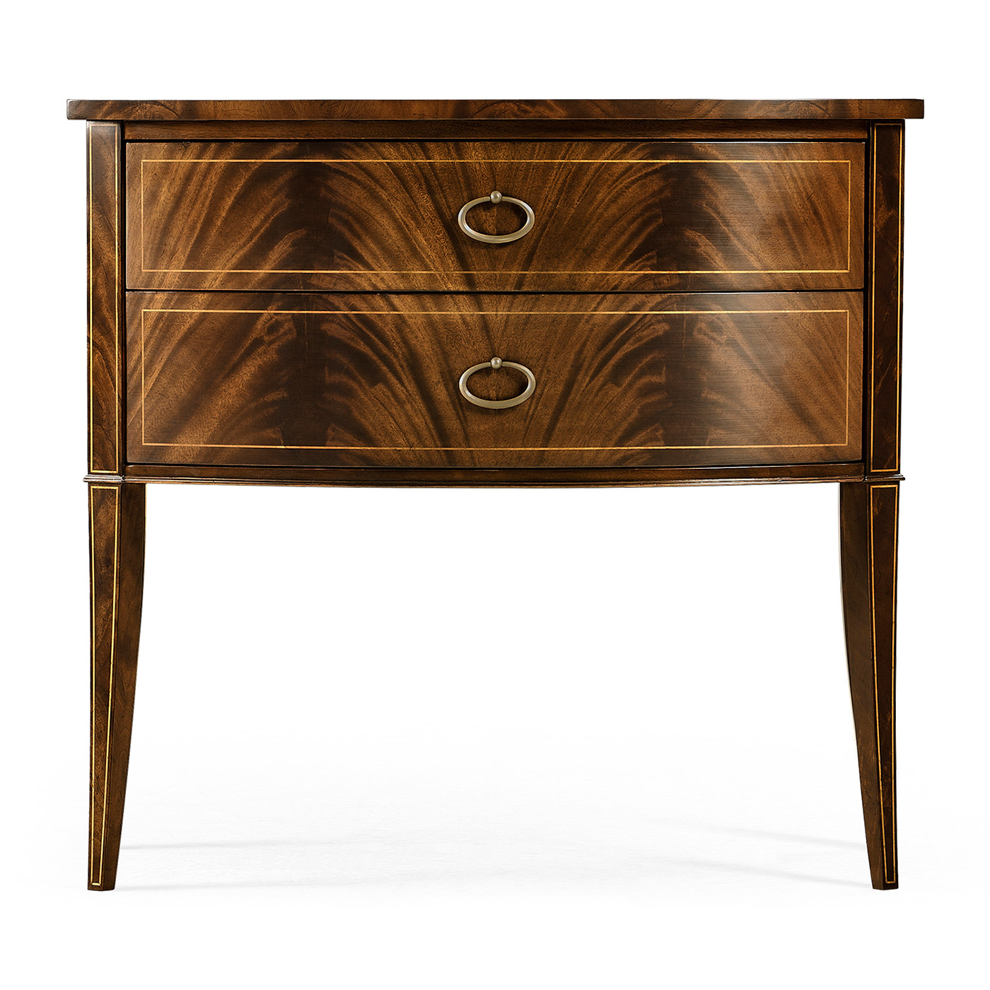 Biedermeier Style Mahogany Bow Front Chest