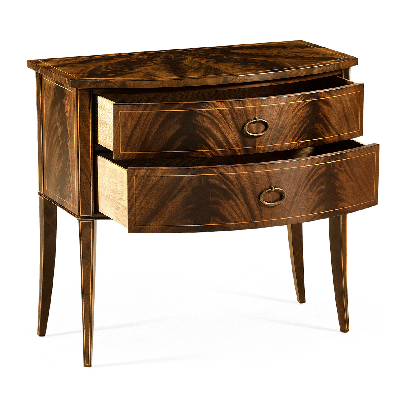Biedermeier Style Mahogany Bow Front Chest