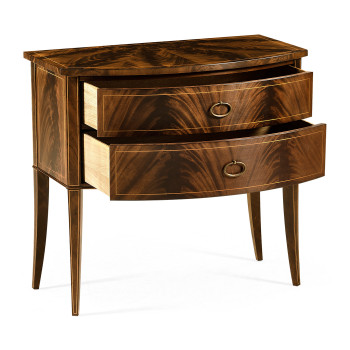 Biedermeier Style Mahogany Bow Front Chest