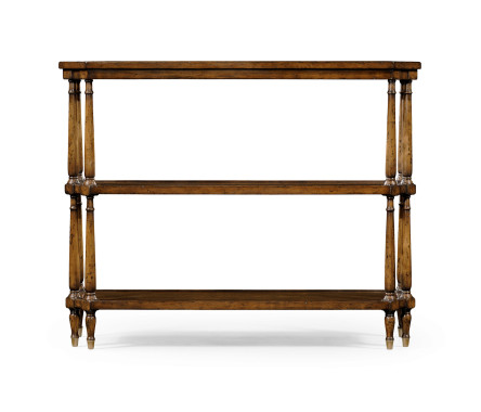 Antique walnut console on baluster legs