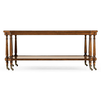 Rectangular Walnut Coffee Table on Castors