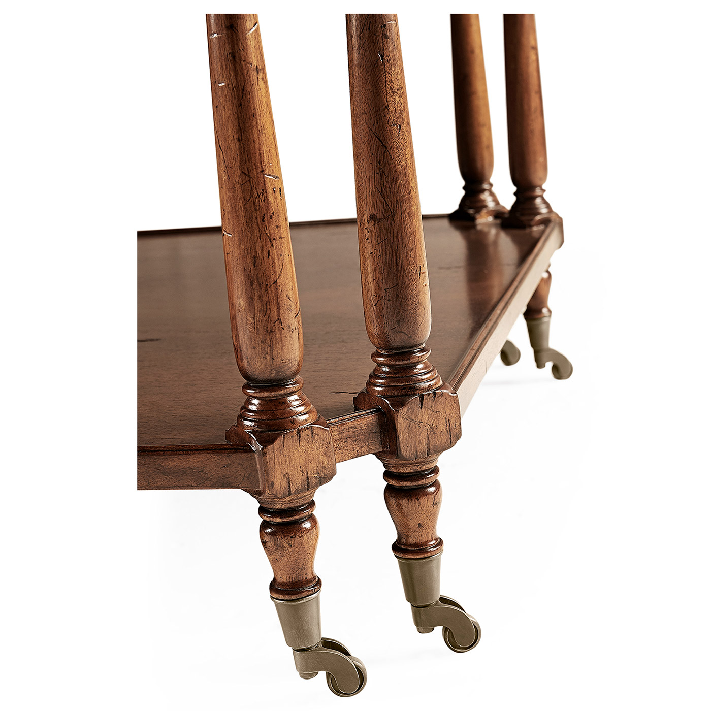 Rectangular Walnut Coffee Table on Castors