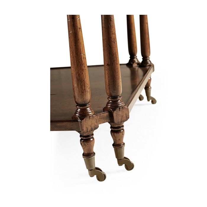 Rectangular Walnut Coffee Table on Castors