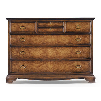 Crotch walnut chest of drawers