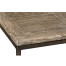 Limed oak & iron coffee table