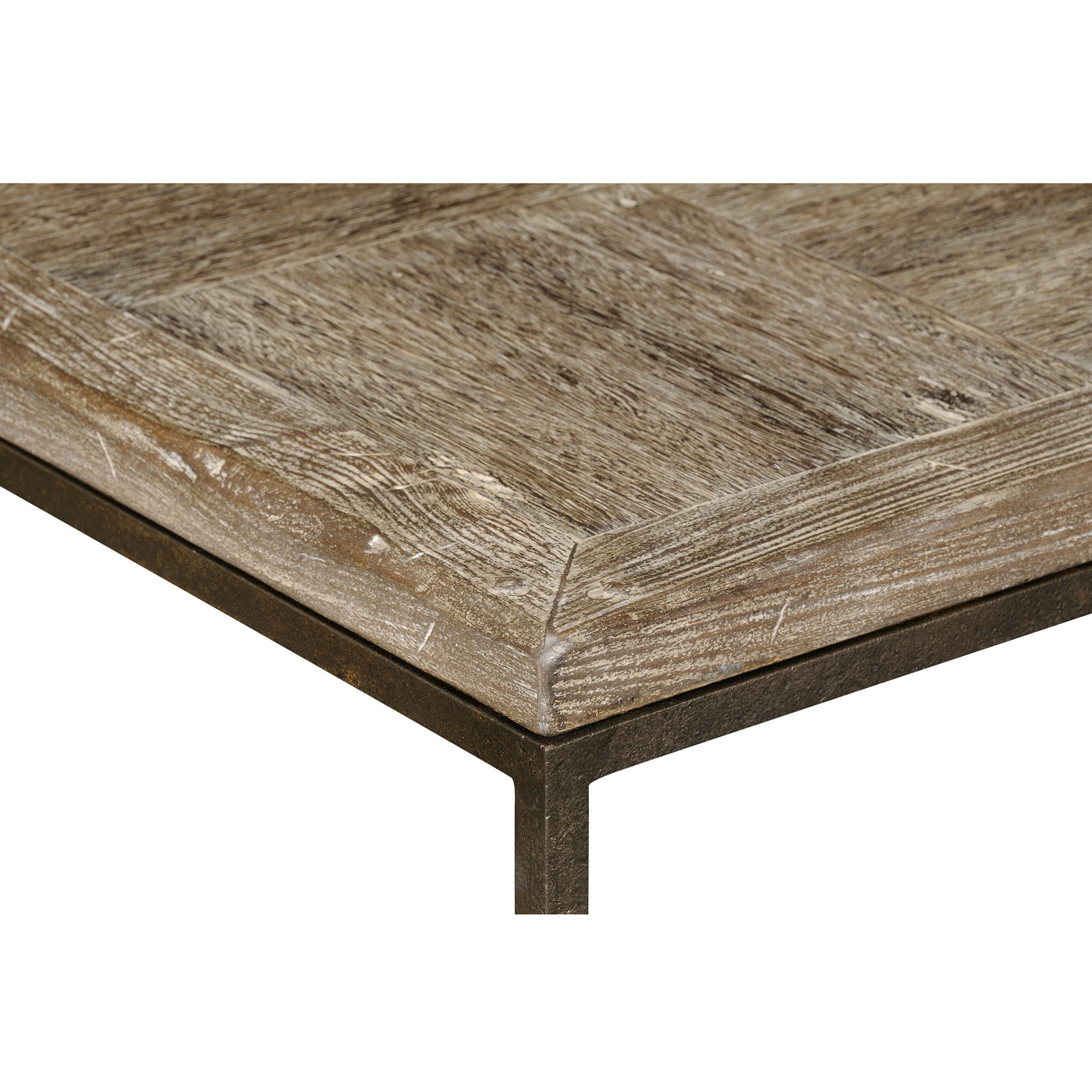 Limed iron side table