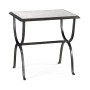 Églomisé & Bronze Iron Rectangular Side Table