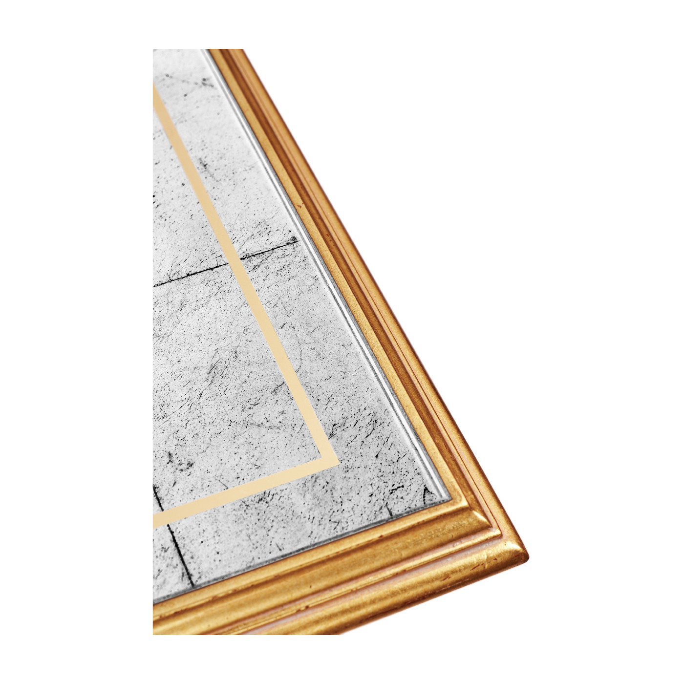 Églomisé & Gilded Iron Rectangular Side Table