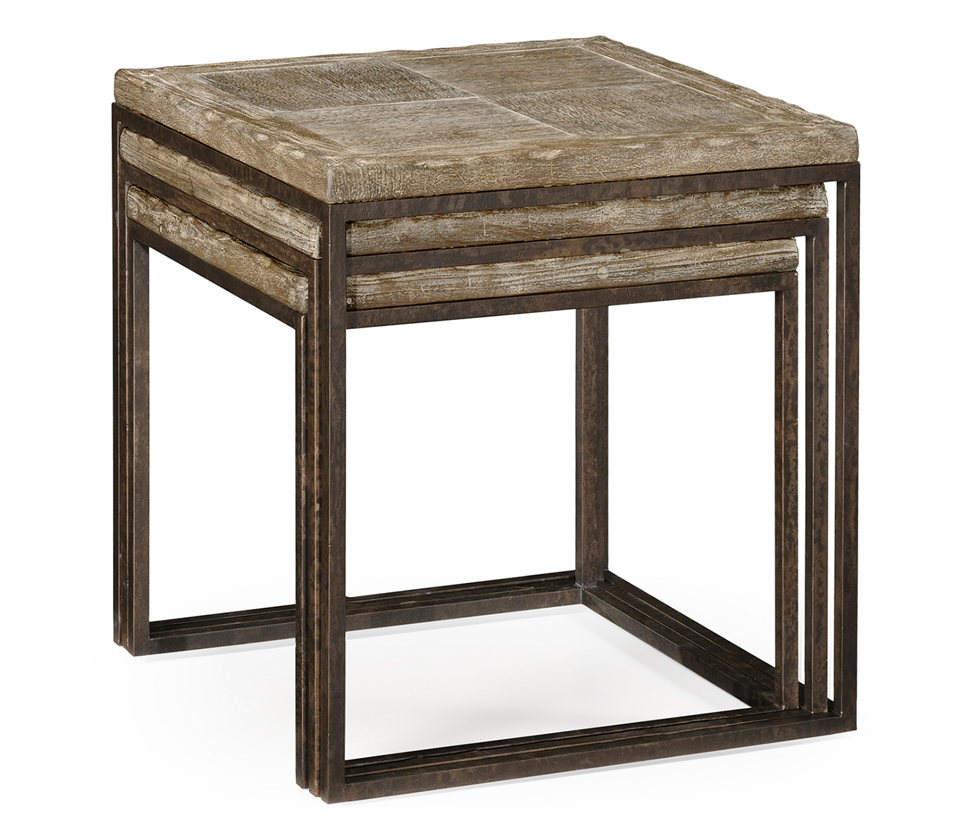 Limed iron nest of tables