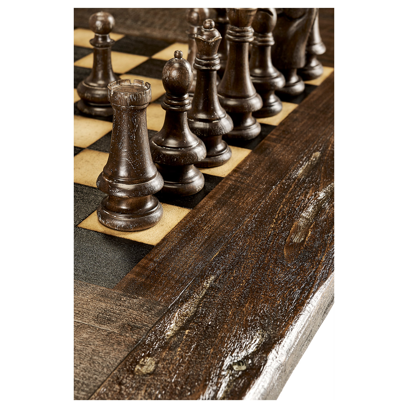 Turned Leg Heavy Distressed Games/Coffee Table