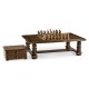 Turned Leg Heavy Distressed Games/Coffee Table