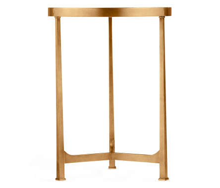 Églomisé & Gilded Iron Round Lamp Table