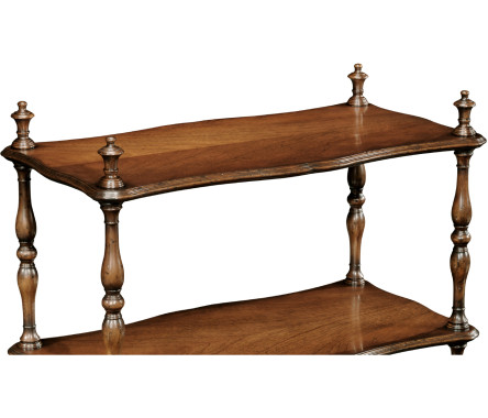 Mahogany Four-Tier Étagère with Serpentine Shelf