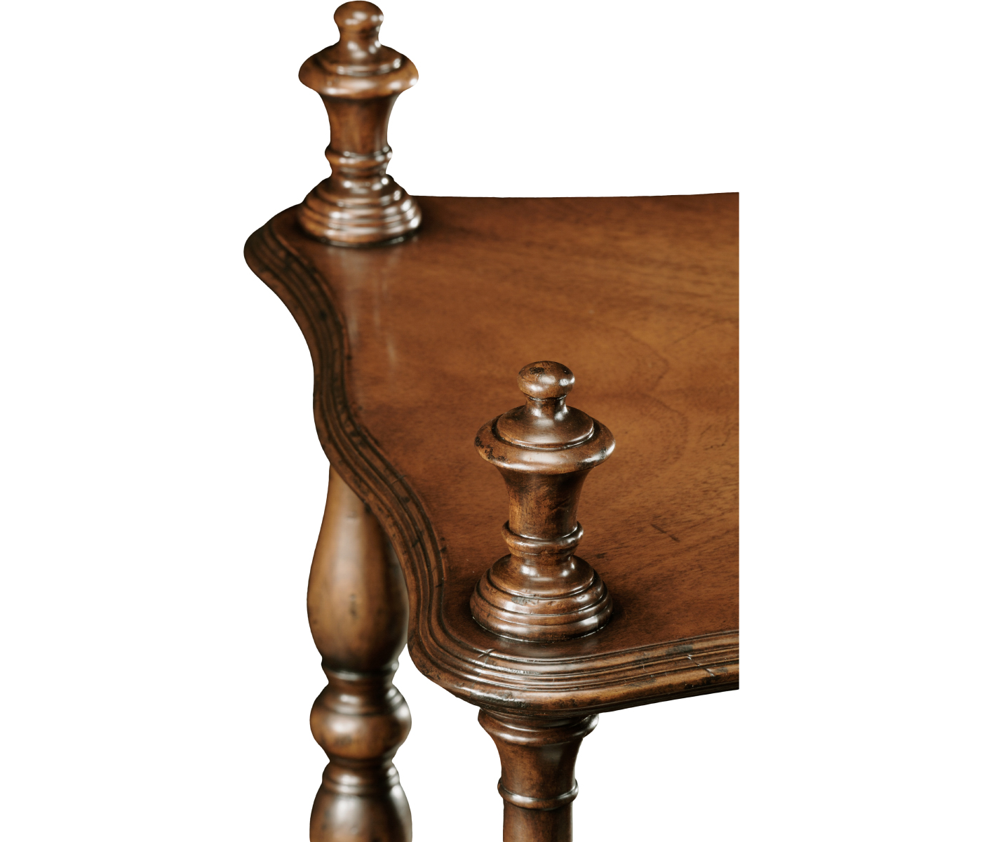 Mahogany Four-Tier Étagère with Serpentine Shelf